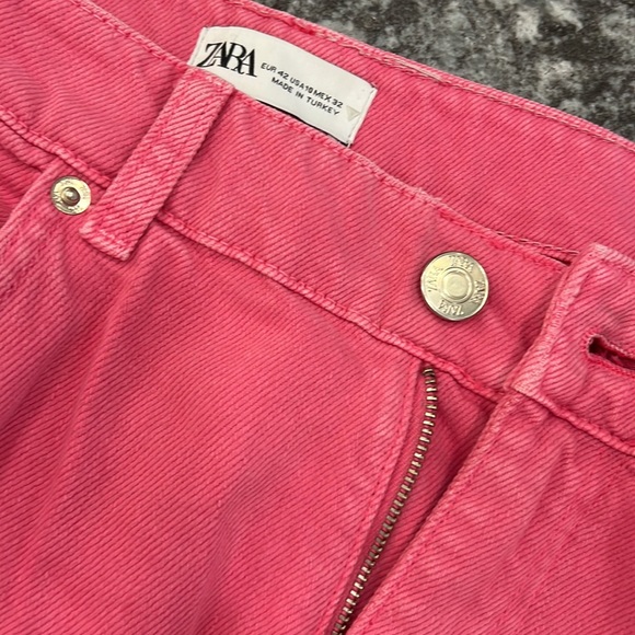 Zara Jeans Zara Pink Wide Leg Jeans Poshmark